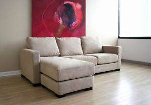 Alena Microfiber Sectional Sofa Set Removable Cushions  