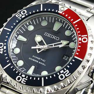 Seiko Men Kinetic Capacitor Scuba Divers 200m Watch Ska369 Ska369p1 