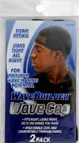 WaveBuilder Wave Cap   4 Pack   Black   Style 653   NEW  