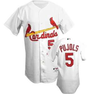  Albert Pujols White Majestic MLB Home Authentic St. Louis Cardinals 