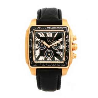 GUESS Collection Gc 39500G1 Rose Gold Black Steel  