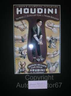 HARRY HOUDINI signed AUTOGRAPH DISPLAY magician escapologist  