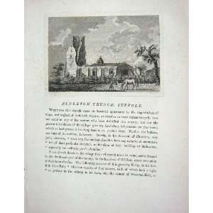  1774 ALDERTON CHURCH SUFFOLK ENGLAND ENGRAVING