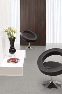 1pc Modern Leatherette Swivel Lounge Chair, ZO 500121  