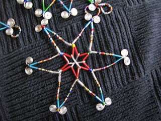 Handmade African Zulu Bead Star Christmas Ornaments  