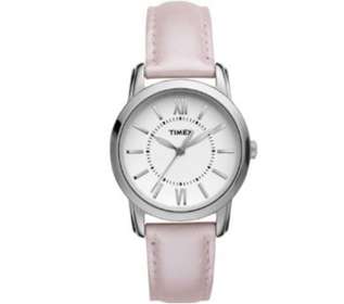Watch Womens Timex Uptown Chic Water Resistant Pink Metallic Leather 