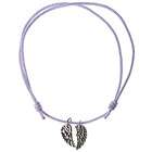 Silver Service Friendship Bracelet With Sterling Silver Wing Charms 