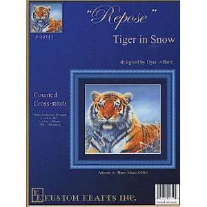  Repose (tiger)   Cross Stitch Pattern Arts, Crafts 