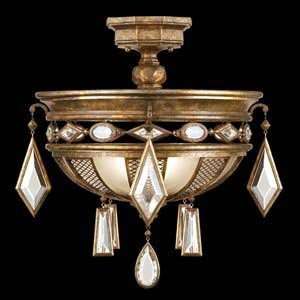  Fine Art Lamps 711440 3ST Encased Gems Bronze Patina Semi 