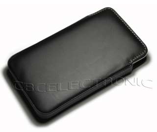 New Black Belt PU leather hard pouch sleeve for Samsung i9220 Galaxy 