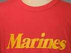 USMC MARINES LARGE RED T SHIRT (L/S MARINE CORPS FIRST TO FIGHT CAMP 