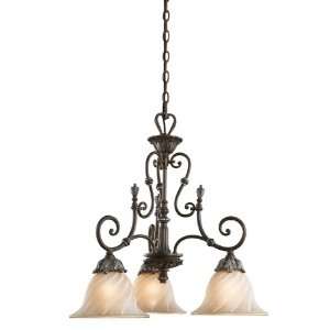 Kichler Lighting 42509LZ Sarabella 3 Light Chandelier, Legacy Bronze 