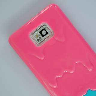   iceCream Hard Case Skin Cover for Samsung Galaxy S2 i9100 pink 0309