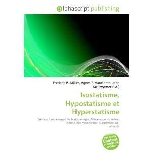   Hypostatisme et Hyperstatisme (French Edition) (9786133763234) Books