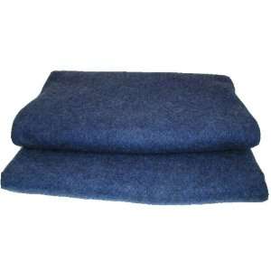    Hugger Mugger Wool Non woven Yoga Blanket (Blue)