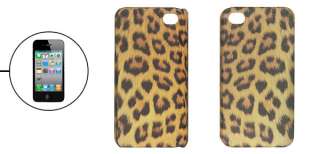 Brown Leopard Print Hard Plastic Back Case for iPhone 4 4G 4S  