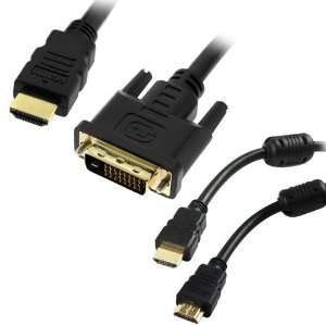   15FT Gold Plated HDMI STANDARD   DVI Black Cable M/M Cell
