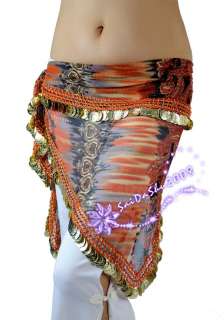 GD] Belly Dance egyptian style hip scarf wrap belt NEW  