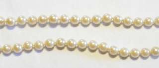 Vtg 30 1/2 Strand Quality Heavy Knotted Faux Pearls  