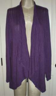 NWT Eileen Fisher Cascading Cardigan Sweater Berry M $208  