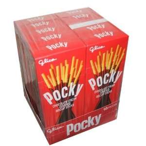   Pocky Chocolate Cream Covered Biscuit Sticks 47g. (Pack Of 10 Boxes