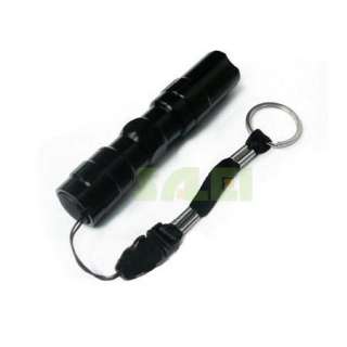 Black 3W 1AA Mini LED Outdoor Police Flashlight Torch  