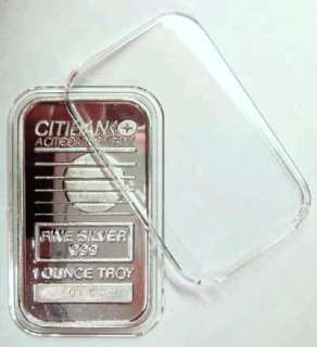 10 Airtite Holder Direct Fit Rectangle 1oz Silver Bar  