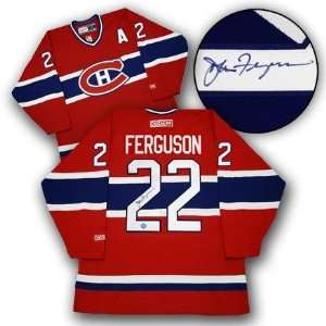 John Ferguson Autographed Jersey   Montreal Canadiens   Autographed 