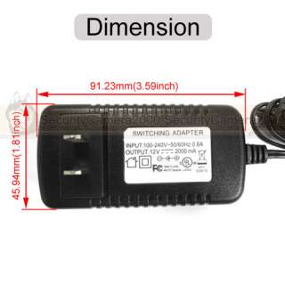 High Quality AC 100 240V to DC 12V 2000mA Power Adaptor Charger