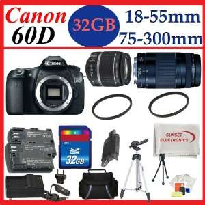  Canon EOS 60D DSLR Camera with Canon EF S 18 55mm f/3.5 5 