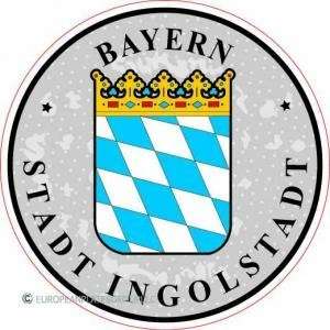  Bayern   Ingolstadt  Germany Seal Sticker   License Plate 