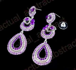 FREE wholesale 6pairs ACRYLIC&ALLOY EARRING  