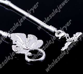 Lot 14X copper&plate silver 21 26cm Leaf Bracelet Chain  