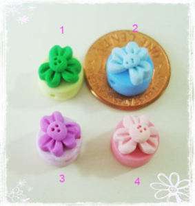 set* Bow Spacer Polymer Clay Beads by BY  