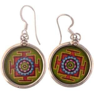  Yantra Earrings   Sterling Silver 