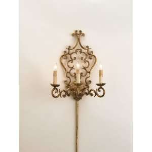   and Company 5008 Gold Amiens Wall Sconce with Customizable Shades 5008