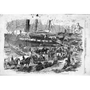  Artillery Embark On Argo At Balaclava 1856 Old Print