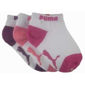 Puma Baby Mini Qtr Crew White Gripper Socks 3 pk (12 24 