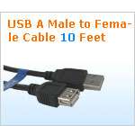 USB 2.0 A Male to A Female Extension Cable 25 Feet  