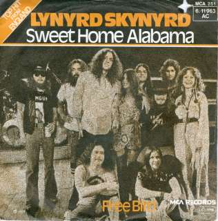Single LYNYRD SKYNYRD   Sweet Home Alabama / Free Bird (1976 