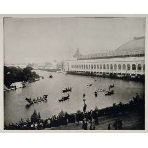  1893 Chicago Worlds Fair Boat Transportation Day Photo 