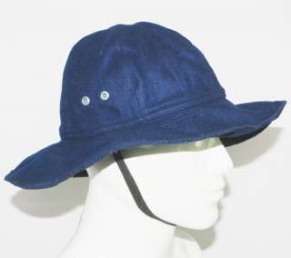 WOOL NAVY BLUE BOONIE HAT MILITARY STYLE L 3978  