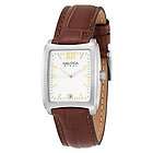 New Nautica Mens N07545 Leather Square Analog Watch