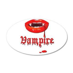 38.5x24.5O Wall Vinyl Sticker Vampire Fangs Dracula 