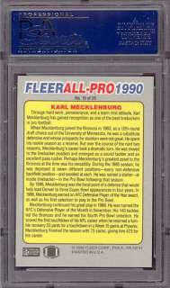 1990 Fleer All Pro #15 Karl Mecklenburg Broncos PSA 10 pop 3 *267537 
