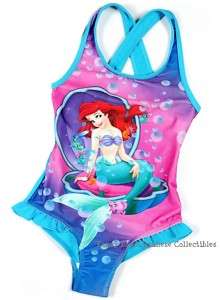 NWT Disney The Little Mermaid Ariel Swimsuit Size 2 11Y  