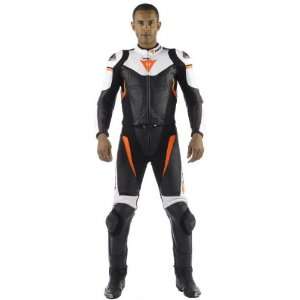  DAINESE AVRO 2 PC SUIT BLK/WHT/FLUOR RED 38 USA/48 EURO 