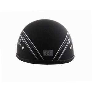  Vega XTS Eagle Graphic Half Helmet (Flat Black /White/Grey 