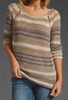 Free People Stripe Tape Yarn Pullover Sweater  