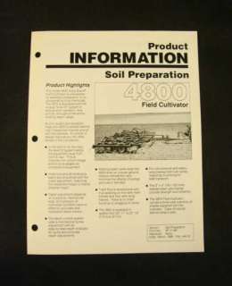 Case IH Product Info Brochure 4800 Field Cultivator  